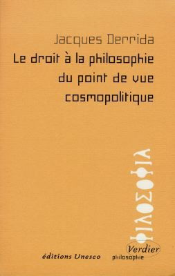 Le droit à la philosophie du point de vue cosmopolitique