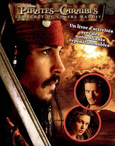 Pirates des Caraïbes : le secret du coffre maudit : un livre d'activités avec des autocollants repositionnables