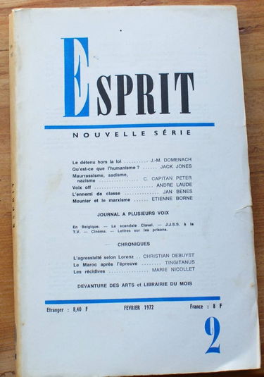 Esprit N° 2 de février 1972