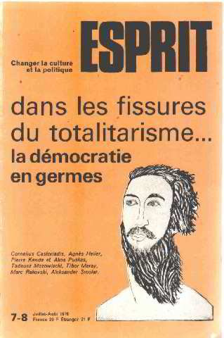 Couverture de Revue esprit juillet-aout 1978 / dans les fissures du totalitarisme par Collectif