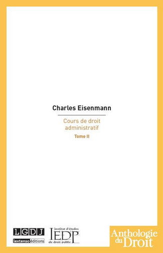 Couverture de Cours de droit administratif. Vol. 2