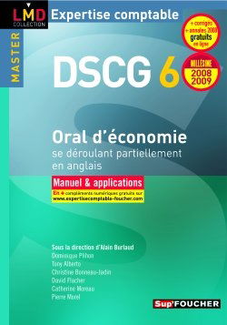 DSCG 6 oral d'économie se déroulant partiellement en anglais : manuel & applications