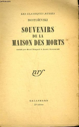 Couverture de Souvenirs de la maison des morts.