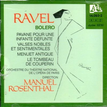 Couverture de Bolero (1928) Pavane pour une infante defunte (1910) orchestra Valses nobles et sentimentales (1911) Tombeau de Couperin (1917)