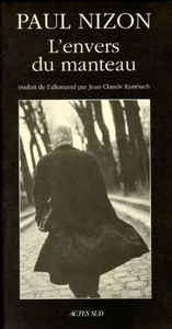 Journal. L'envers du manteau : journal d'atelier