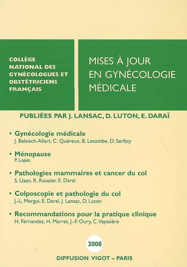 Mise à jour en gynécologie médicale