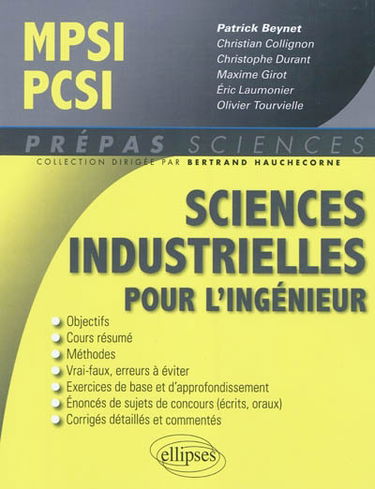 Sciences industrielles pour l'ingénieur MPSI-PCSI