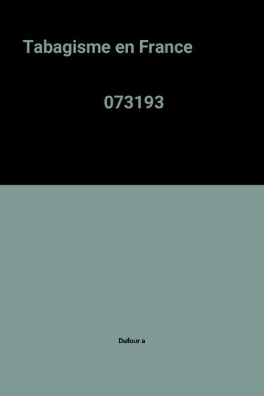 Le tabagisme en France