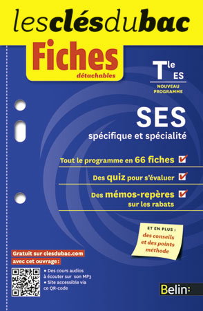 SES, spécifique et spécialité, terminale ES : nouveau programme