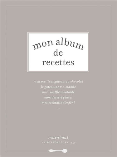 Mon album de recettes