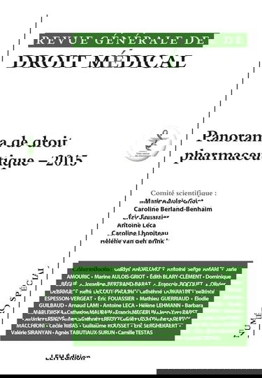 Panorama de droit pharmaceutique 2015