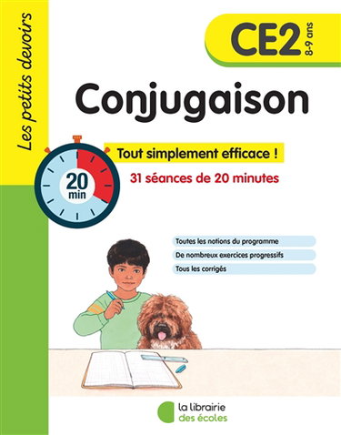 Couverture de Conjugaison CE2, 8-9 ans : 31 séances de 20 minutes par Brigitte Guigui