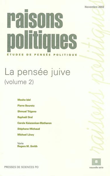 Raisons politiques, n° 8. La pensée juive. 2