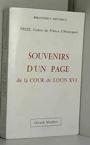 Souvenirs d'un page de la Cour de Louis XVI