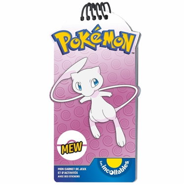Couverture de Pokémon : Mon carnet de jeux et d'activités avec stickers : Mew par Playbac Éditions
