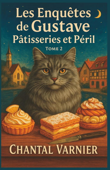Couverture de Les Enquêtes de Gustave Tome 2 : Pâtisseries et Péril: Un cosy mystery drôle, tendre et haletant pour les amoureux de chats, de gâteaux… et de mystères bien ficelés.