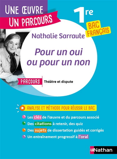 Nathalie Sarraute, Pour un oui ou pour un non : parcours théâtre et dispure : 1er bac français