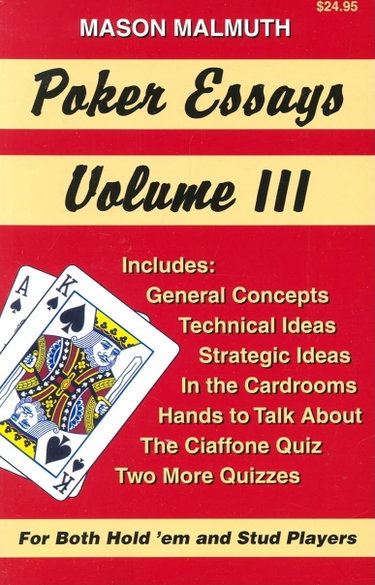 Couverture de Poker Essays, Volume III