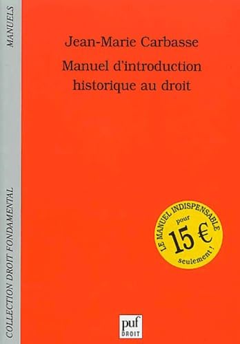 Manuel d'introduction historique au droit
