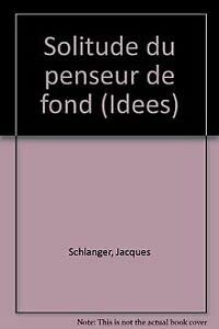 Couverture de Solitude du penseur de fond