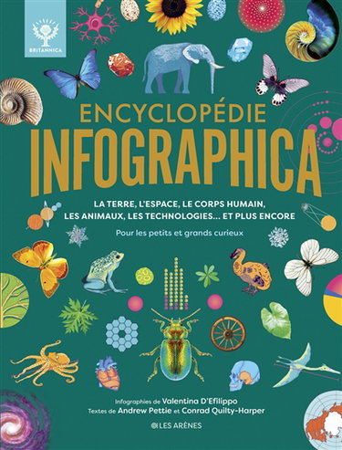 Couverture de Encyclopédie infographica : la Terre, l'espace, le corps humain, les animaux, les technologies... et plus encore : pour les petits et grands curieux