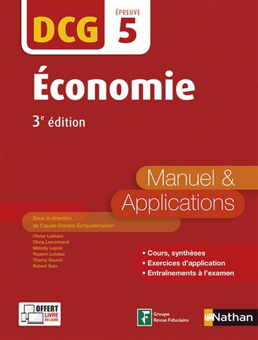 Economie, DCG, épreuve 5 : manuel & applications