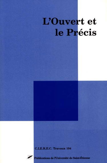 L'ouvert et le précis : douze études de grammaire et linguistique anglaises