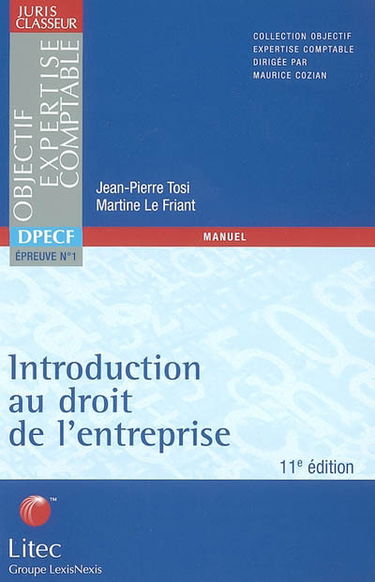 Introduction au droit de l'entreprise : DPECF, épreuve n° 1