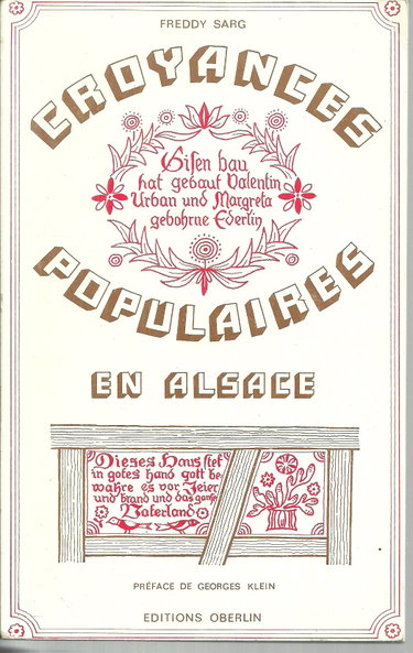 Couverture de Croyances populaires en alsace