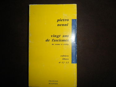 vingt ans de fascismes de Rome à Vichy