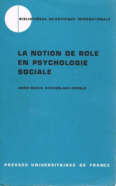 Couverture de La notion de role en psychologie sociale