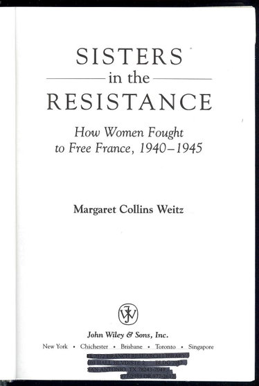 Couverture de Sisters in the Resistance: How Women Fought to Free France, 1940-1945
