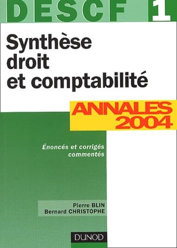 DESCF, numéro 1 : Synthèse droit et comptabilité