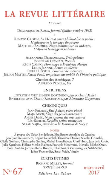 Revue littéraire (La), n° 67