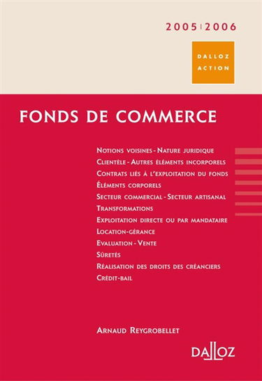 Fonds de commerce : 2005-2006