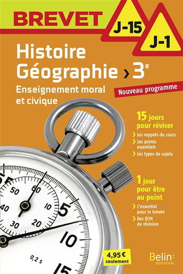 Histoire géographie, enseignement moral et civique 3e : nouveau programme