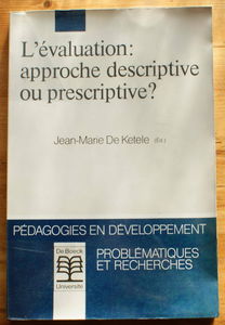 L'Evaluation : Approche Descriptive Ou
