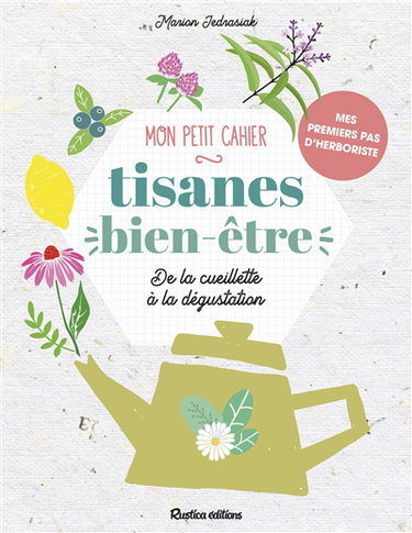 Couverture de Mon petit cahier tisanes bien-être : de la cueillette à la dégustation : mes premiers pas d'herboriste
