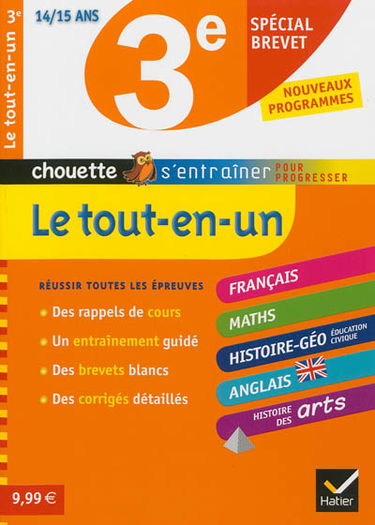 Le tout-en-un 3e : spécial brevet