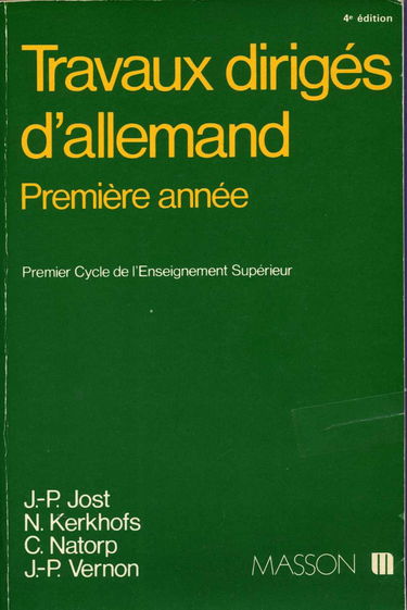 Travaux dirigés d'allemand : premier cycle enseignement supérieur