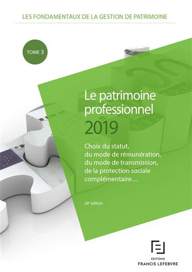 Les fondamentaux de la gestion de patrimoine. Vol. 2. Le patrimoine professionnel 2019 : choix du statut, du mode de rémunération, du mode de transmission, de la protection sociale complémentaire...
