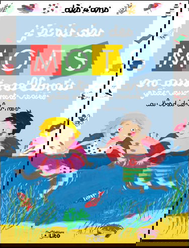 J'écris des mots en autocollants grâce aux mots croisés a la campagne