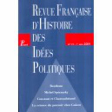 Revue française d'histoire des idées politiques, n° 19