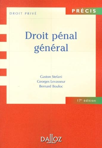 Droit pénal général, 17e édition