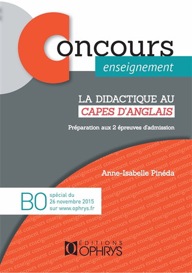 La didactique au Capes d'anglais : préparation aux 2 épreuves d'admission