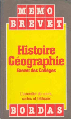 MEMOBREV/2 HIST.GEOGR.89 (Ancienne Edition)