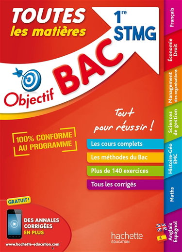 Couverture de Toutes les matières, 1re STMG