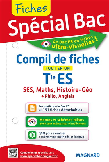 Compil de fiches, terminale ES : tout en un : SES, maths, histoire géo + philo, anglais