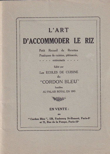 L'art d'accommoder le riz