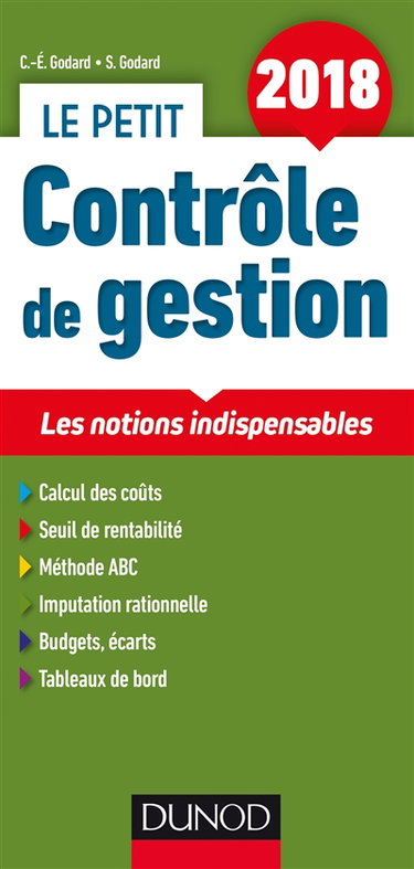 Couverture de Le petit contrôle de gestion 2018 : les notions indispensables